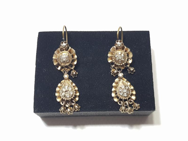 OSMANLI DÖNEMİ ELMAS TAŞLI DUT KÜPE