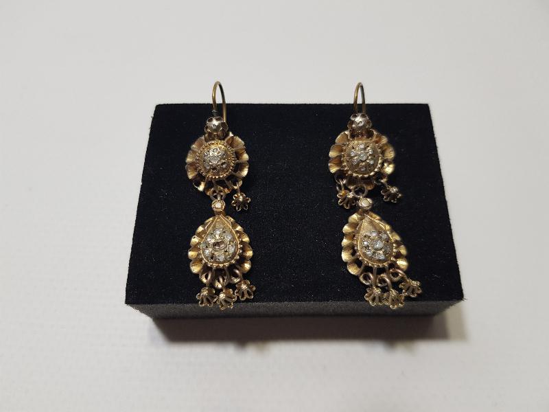 OSMANLI DÖNEMİ ELMAS TAŞLI DUT KÜPE