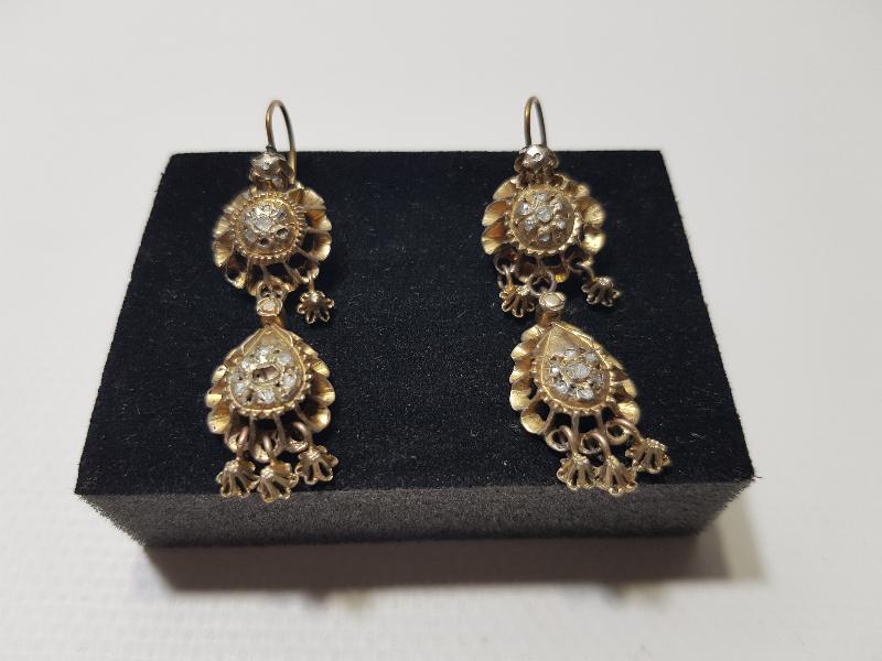 OSMANLI DÖNEMİ ELMAS TAŞLI DUT KÜPE