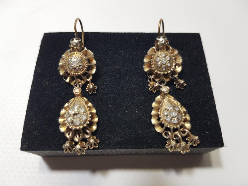 OSMANLI DÖNEMİ ELMAS TAŞLI DUT KÜPE