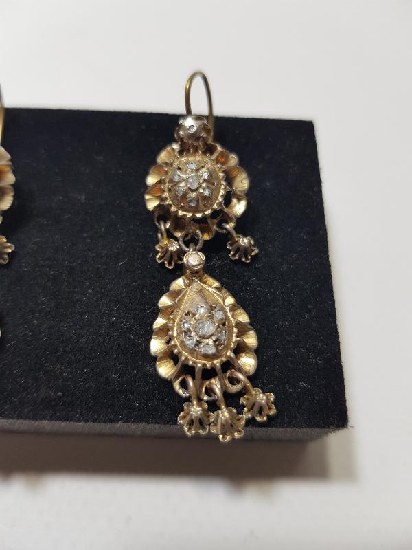 OSMANLI DÖNEMİ ELMAS TAŞLI DUT KÜPE