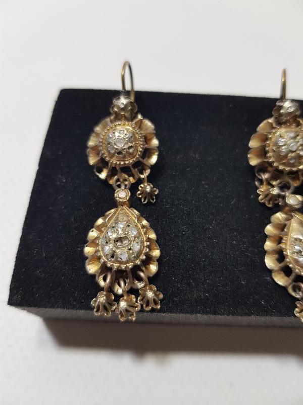 OSMANLI DÖNEMİ ELMAS TAŞLI DUT KÜPE