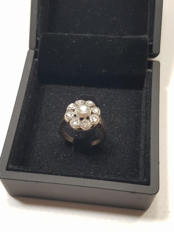 OSMANLI DÖNEMİ PAPATYA MODEL ELMAS TAŞLI ALTIN YÜZÜK