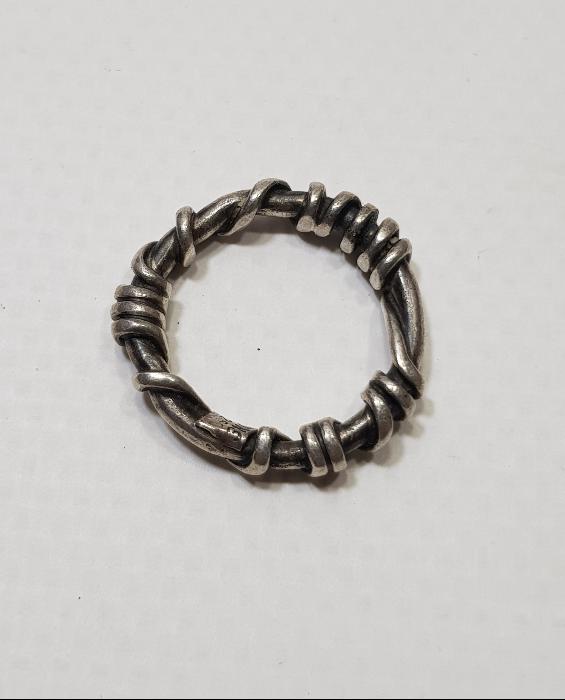 TEL SARMA DİZAYN GÜMÜŞ YÜZÜK