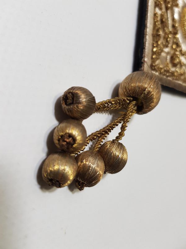 OSMANLI DÖNEMİ ALTIN VE GÜMÜŞ SIRMA İŞLEMELİ ÇOK NADİR GELİN SAÇ SÜSÜ