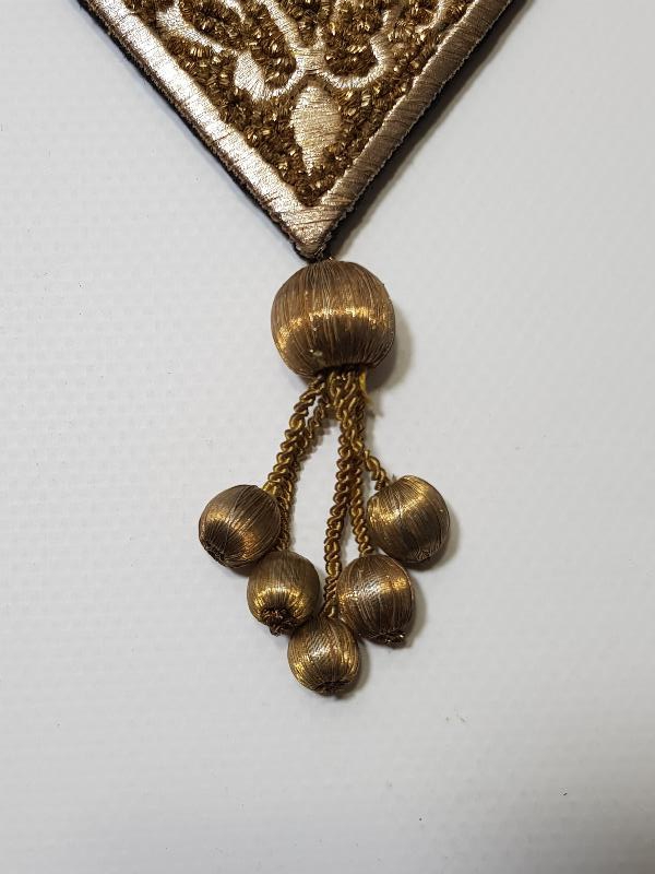 OSMANLI DÖNEMİ ALTIN VE GÜMÜŞ SIRMA İŞLEMELİ ÇOK NADİR GELİN SAÇ SÜSÜ