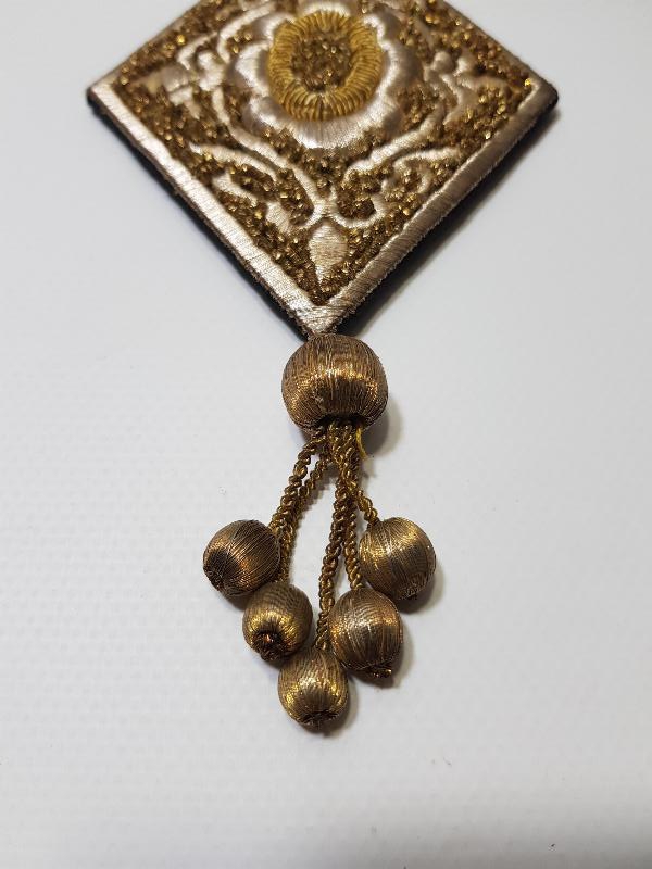 OSMANLI DÖNEMİ ALTIN VE GÜMÜŞ SIRMA İŞLEMELİ ÇOK NADİR GELİN SAÇ SÜSÜ