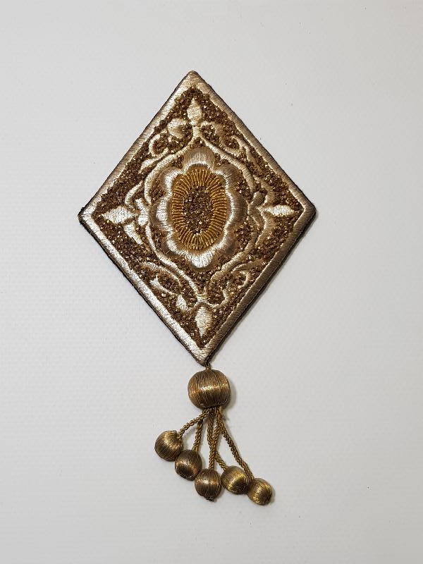 OSMANLI DÖNEMİ ALTIN VE GÜMÜŞ SIRMA İŞLEMELİ ÇOK NADİR GELİN SAÇ SÜSÜ