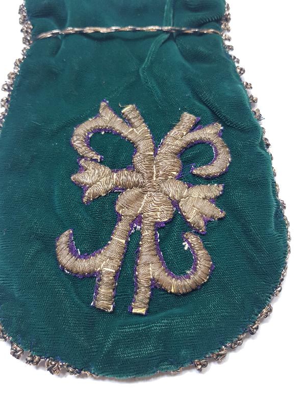 OSMANLI DÖNEMİ ALTIN SIRMA İŞLEMELİ KESE