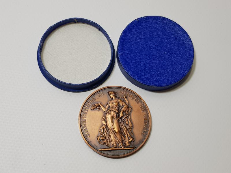 1900'LERDEN KUTUSUNDA İSVİÇRE CENEVRE MÜZİK KONSERVATUARI MADALYASI