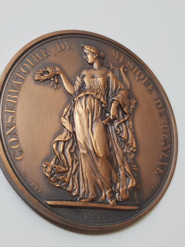 1900'LERDEN KUTUSUNDA İSVİÇRE CENEVRE MÜZİK KONSERVATUARI MADALYASI