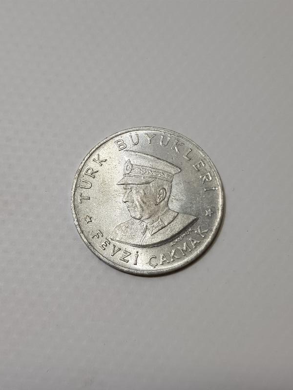 TÜRK BÜYÜKLERİ: FEVZİ ÇAKMAK 100 PAY KUPONU NADİR JETON