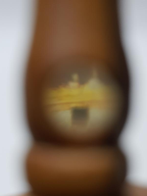 İMAMESİNDE KABE GÖRSELİ BULUNAN ESKİ HACI İŞİ AHŞAP TESBİH