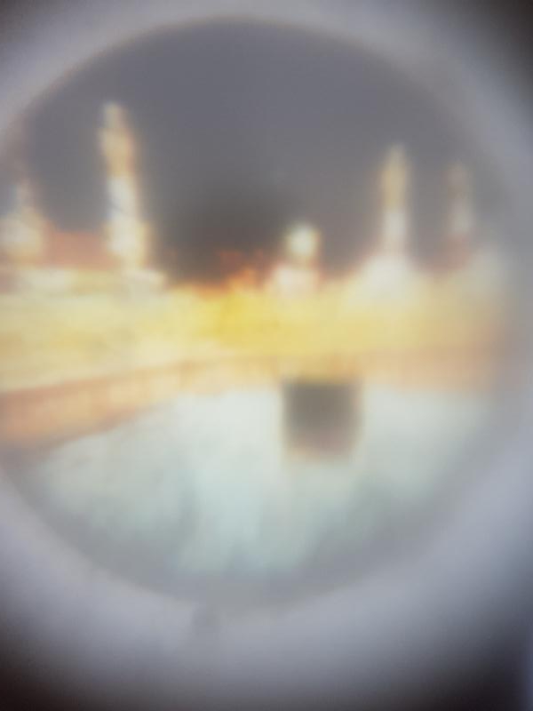 İMAMESİNDE KABE GÖRSELİ BULUNAN ESKİ HACI İŞİ AHŞAP TESBİH