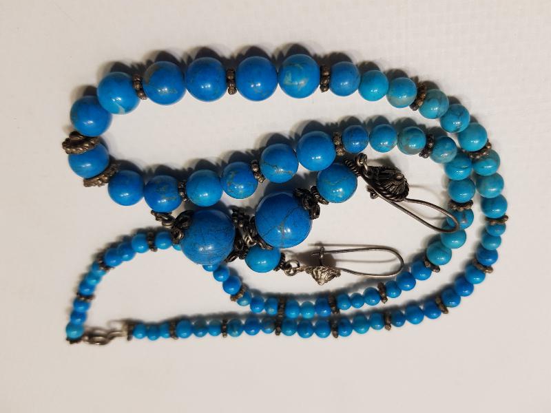 TURKUAZ VE GÜMÜŞ TAKI SETİ