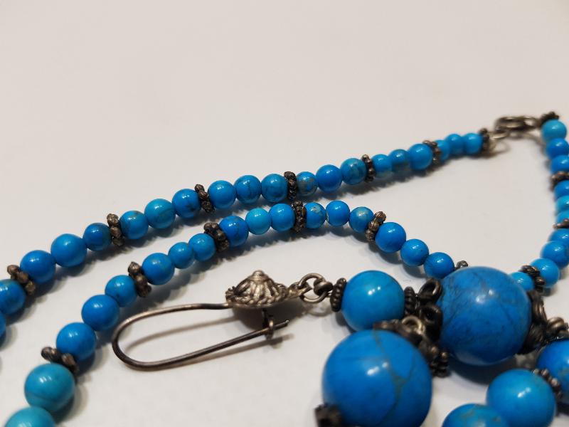 TURKUAZ VE GÜMÜŞ TAKI SETİ