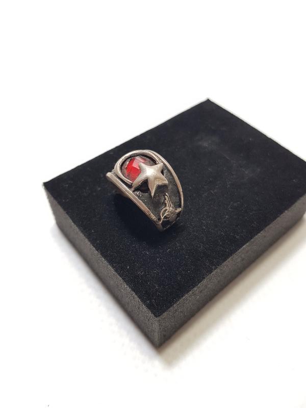 TUĞRA - OSMANLI DEVLET ARMASI VE ORTASINDA AY YILDIZ İÇİNDE AKİK TAŞ BULUNAN GÜMÜŞ YÜZÜK