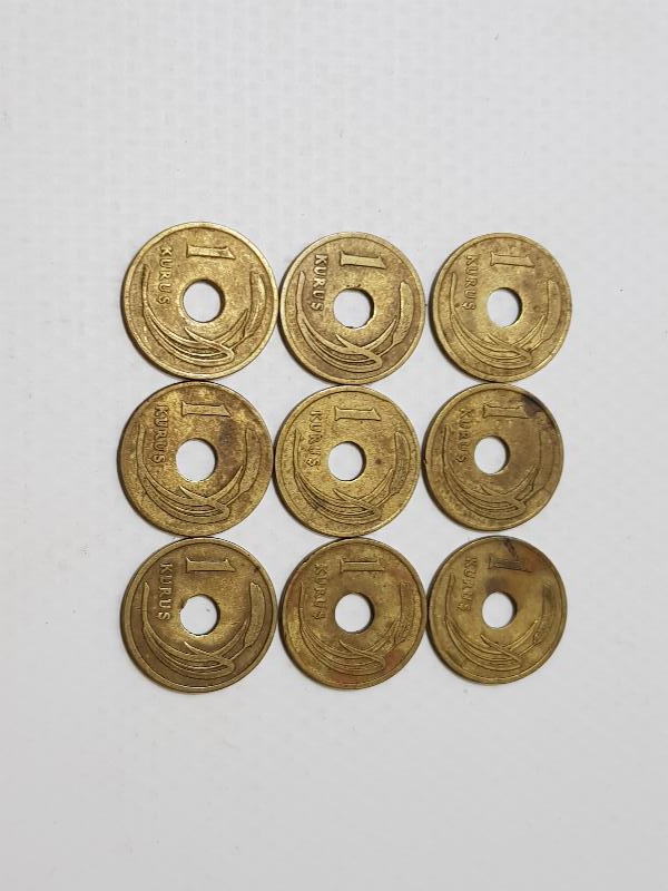 1948-1949-1950 DELİKLİ 1 KURUŞLAR