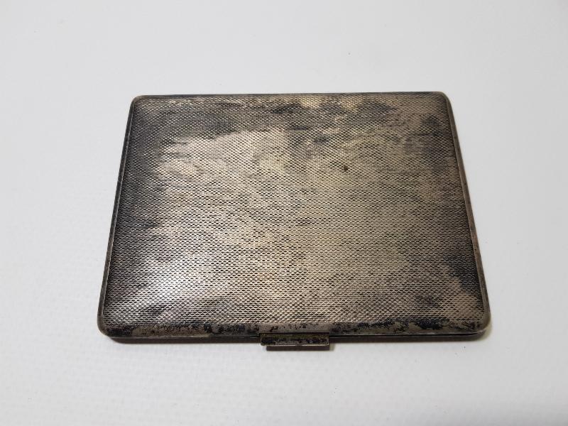 ANTİKA GÜMÜŞ KAPLAMA TÜTÜN TABAKASI