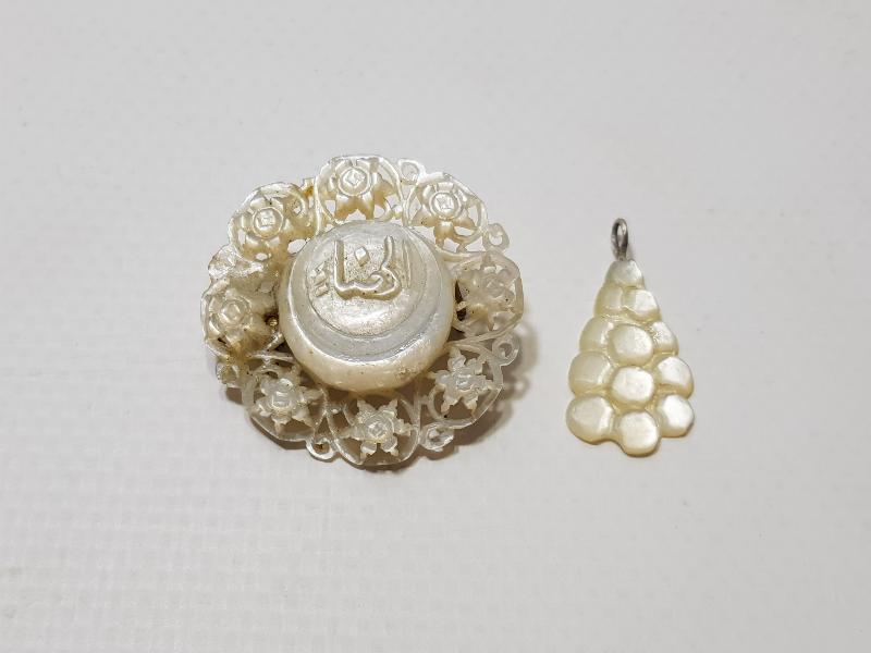 OSMANLI DÖNEMİ BİR ÇİFT SEDEF RUFAİ TAKISI