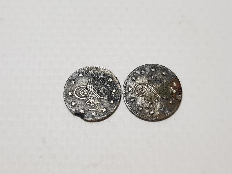 SULTAN ABDÜLMECİT DÖNEMİ 2 ADET GÜMÜŞ 1 KURUŞ