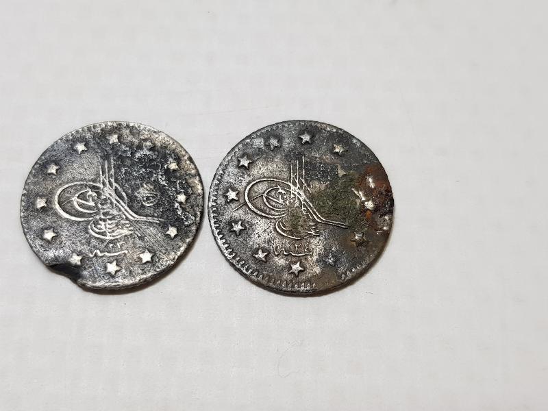 SULTAN ABDÜLMECİT DÖNEMİ 2 ADET GÜMÜŞ 1 KURUŞ