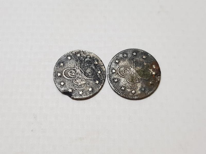 SULTAN ABDÜLMECİT DÖNEMİ 2 ADET GÜMÜŞ 1 KURUŞ