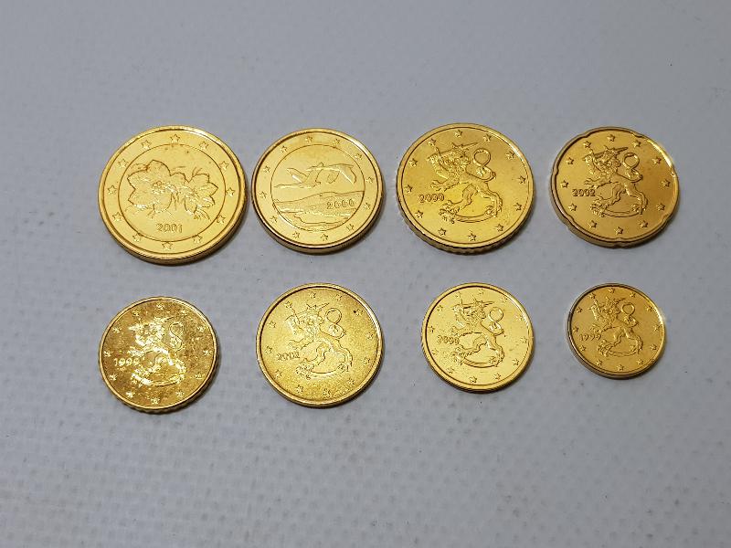 1999-2002 ALTIN KAPLAMA EURO HATIRA PARA SETİ