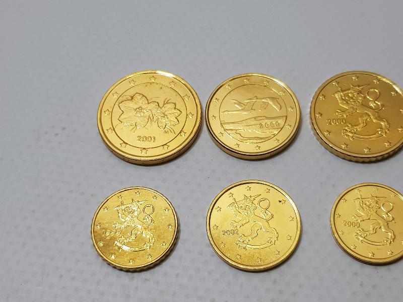 1999-2002 ALTIN KAPLAMA EURO HATIRA PARA SETİ