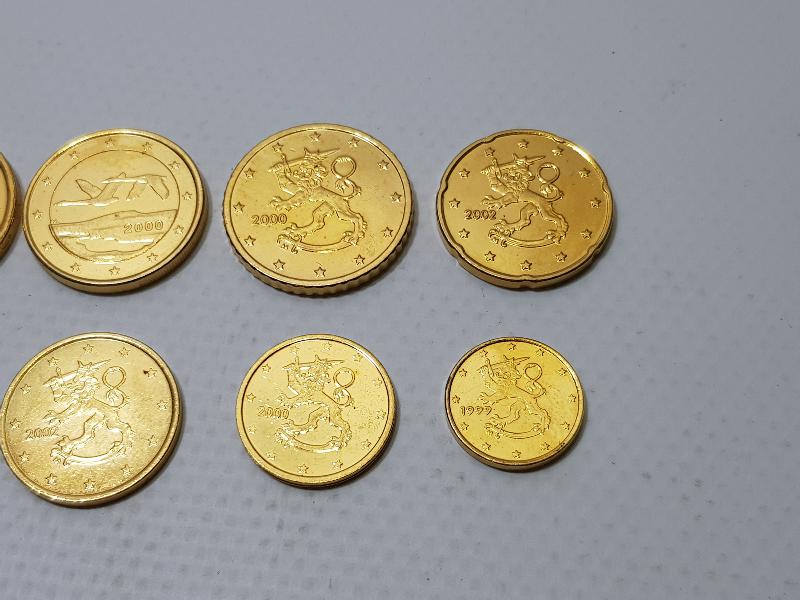 1999-2002 ALTIN KAPLAMA EURO HATIRA PARA SETİ