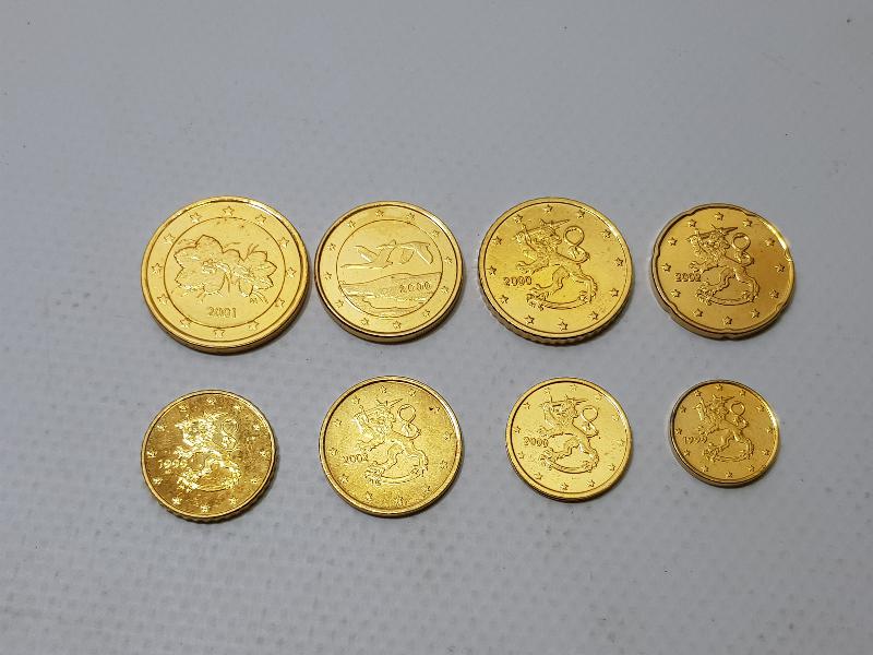 1999-2002 ALTIN KAPLAMA EURO HATIRA PARA SETİ