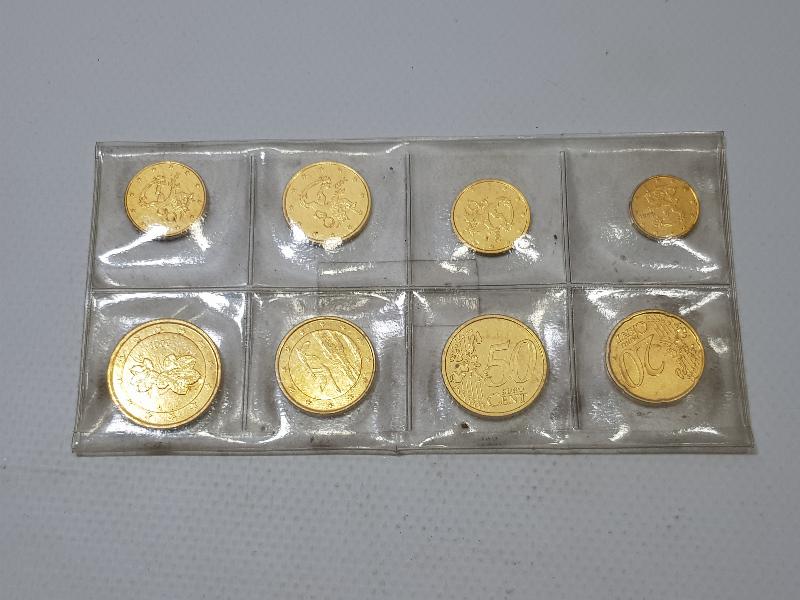 1999-2002 ALTIN KAPLAMA EURO HATIRA PARA SETİ