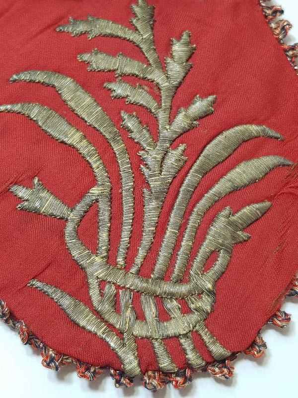 OSMANLI DÖNEMİ ALTIN SIRMA İŞÇİLİKLİ YATIK İŞİ ALTIN KESESİ