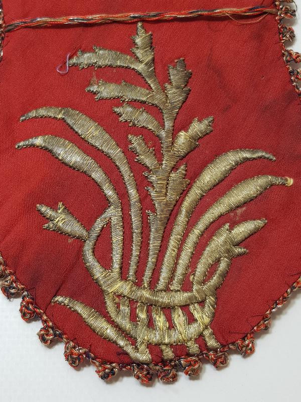 OSMANLI DÖNEMİ ALTIN SIRMA İŞÇİLİKLİ YATIK İŞİ ALTIN KESESİ