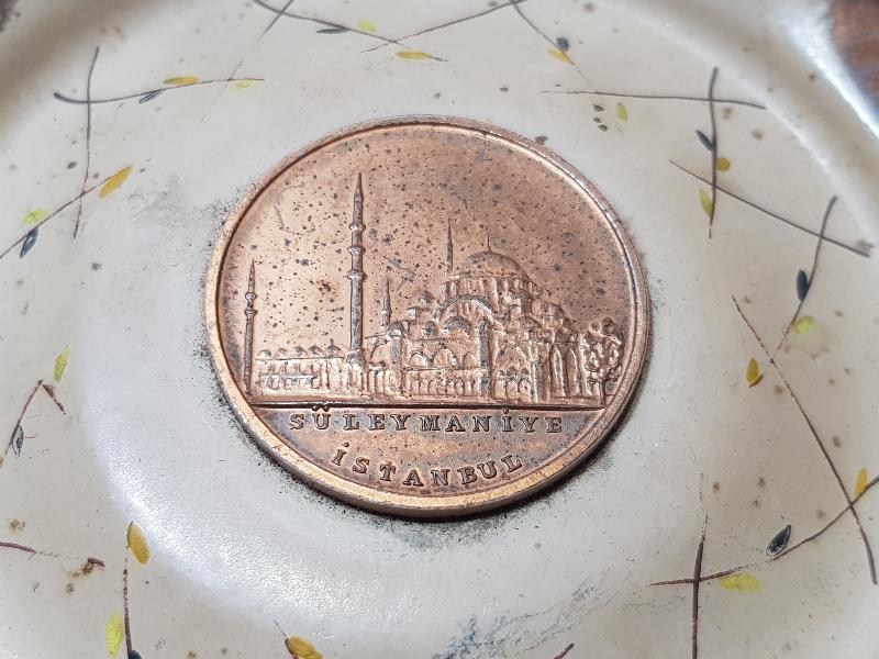 İSTANBUL SÜLEYMANİYE CAMİ GÖRSELLİ BAKIR DUVAR TABAĞI