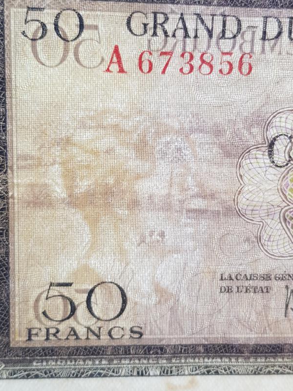 1961 LUKSEMBURG 50 FRANK KAĞIT PARA