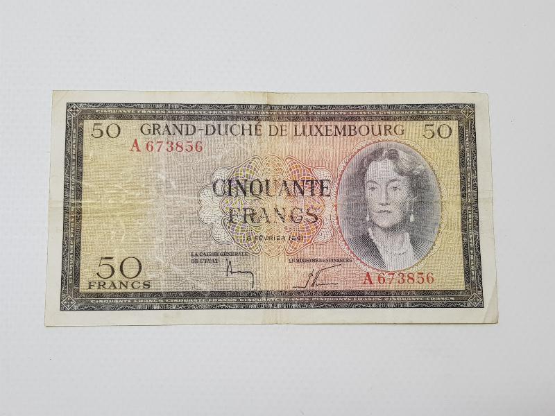 1961 LUKSEMBURG 50 FRANK KAĞIT PARA