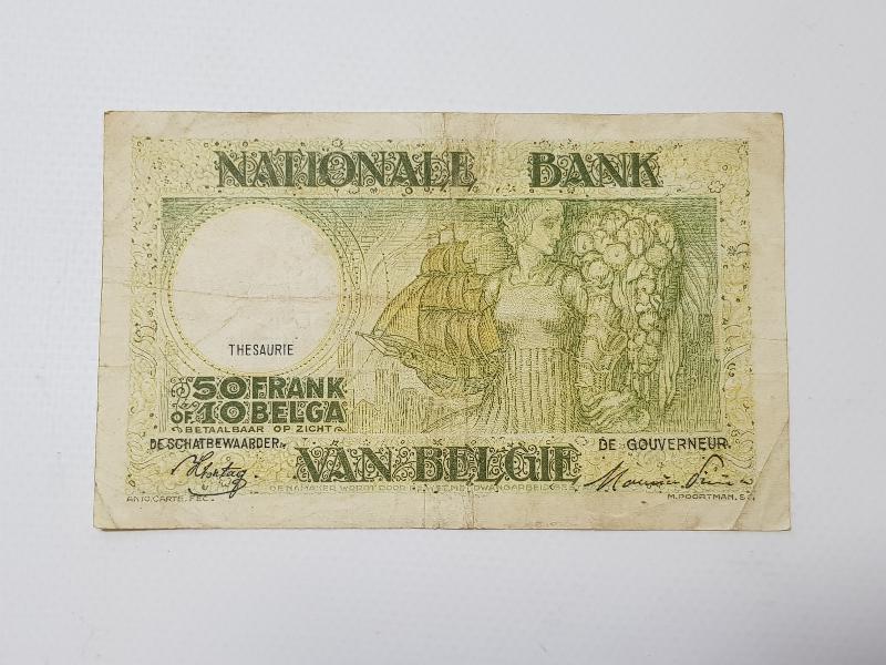 1945 BELÇİKA 50 FRANK KAĞIT PARA