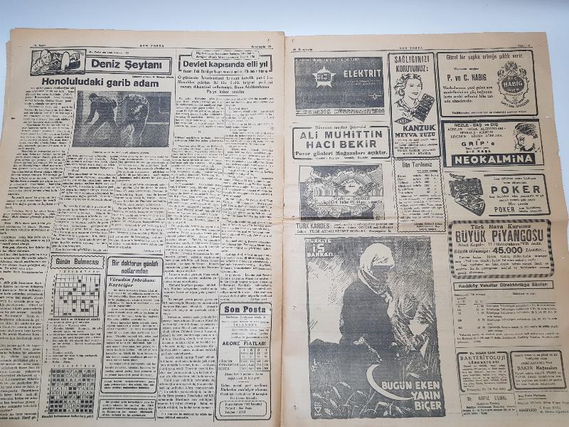 20 KASIM 1938 SON POSTA GAZETESİ - ATATÜRK'ÜN VEFAT HABERLERİ