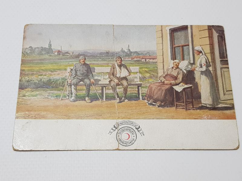 1. DÜNYA SAVAŞI ÇOK NADİR HİLAL İ AHMER KARTPOSTAL