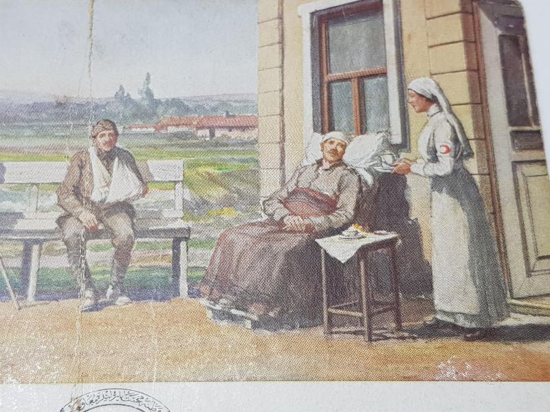 1. DÜNYA SAVAŞI ÇOK NADİR HİLAL İ AHMER KARTPOSTAL