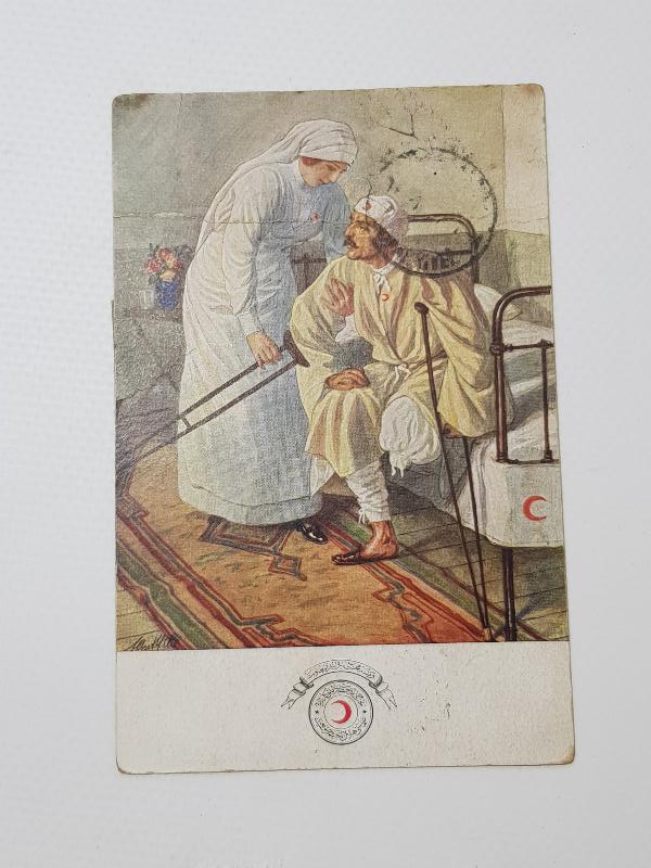 1. DÜNYA SAVAŞI ÇOK NADİR HİLAL İ AHMER KARTPOSTAL