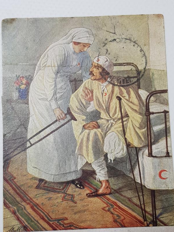 1. DÜNYA SAVAŞI ÇOK NADİR HİLAL İ AHMER KARTPOSTAL