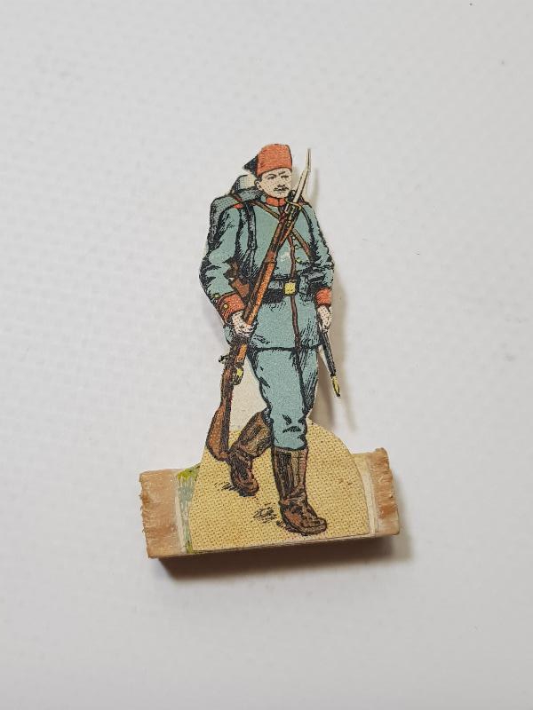 1. DÜNYA SAVAŞI DÖNEMİ ÇOK NADİR KAĞIT TÜRK ASKERİ FİGÜR