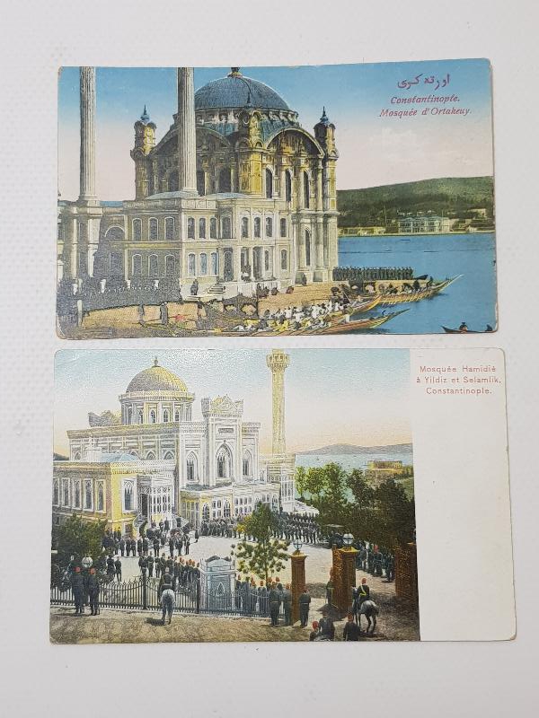 OSMANLI DÖNEMİ CUMA SELAMLIĞI KONULU İKİ ADET KARTPOSTAL
