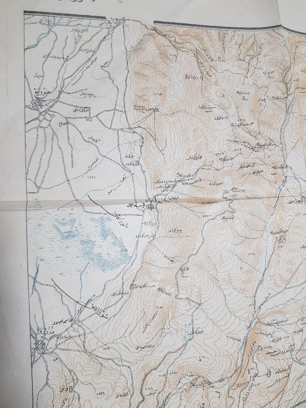 1. DÜNYA SAVAŞI KAFKASYA CEPHESİ OSMANLICA ERZURUM VE CİVARI HARİTASI
