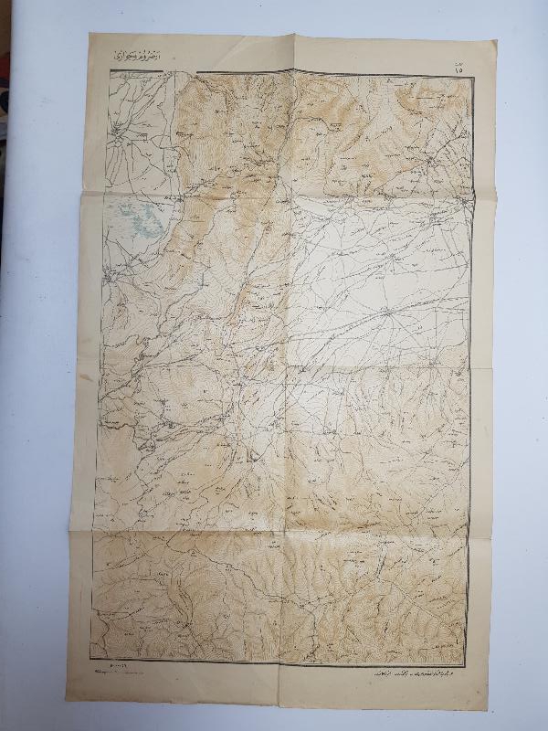 1. DÜNYA SAVAŞI KAFKASYA CEPHESİ OSMANLICA ERZURUM VE CİVARI HARİTASI