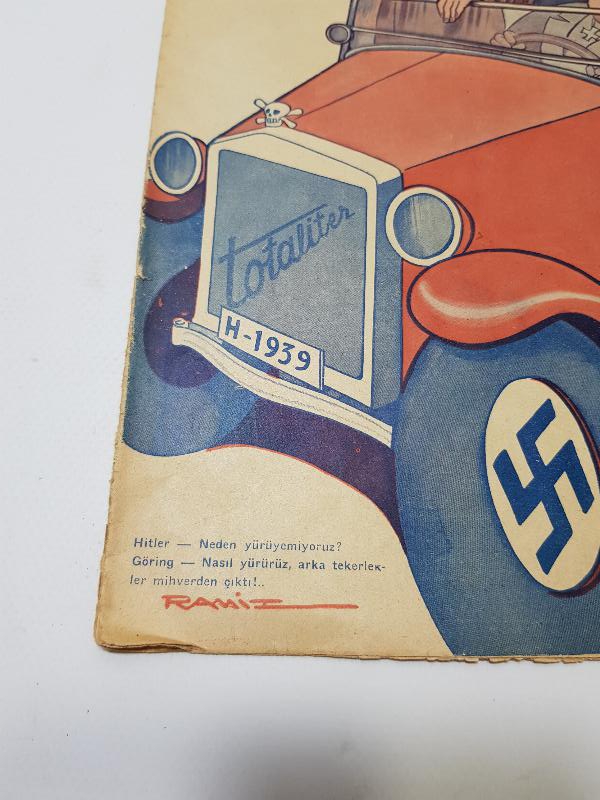 2. DÜNYA SAVAŞI 1939 HİTLER KAPAKLI KARİKATÜR DERGİSİ