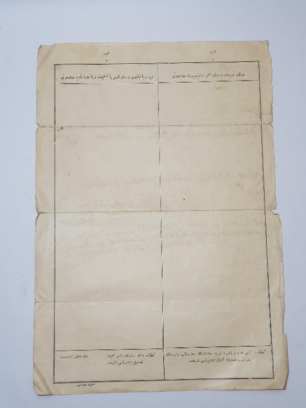 OSMANLI TUĞRALI TAPU SENEDİ