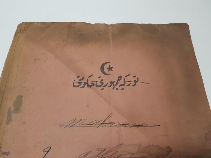 OSMANLICA TÜRKİYE CUMHURİYETİ HÜKÜMETİ YAZILI DOSYA KLASÖRÜ